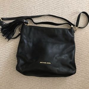Michael Kors tassel hobo bag black